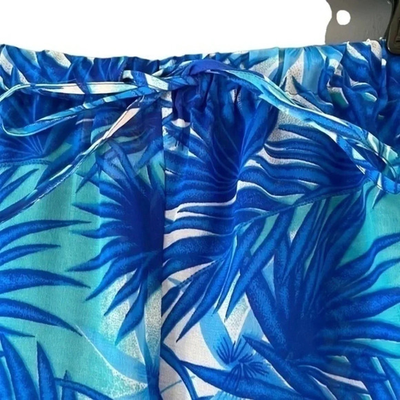 New Peppermint Bay Sheer Blue Palm Pants Size Small (S) - Picture 4 of 7